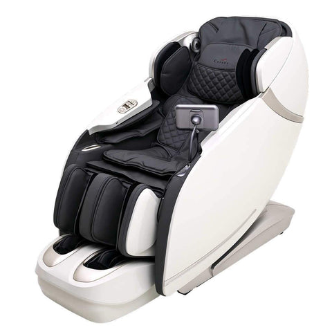 Casada Skyliner II-Fauteuil de massage-blanc-gris-Fauteuil de massage en similicuir Monde