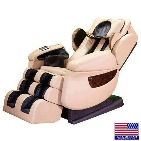 L'Américain - LURACO iRobotics 7 PLUS (i7)-Fauteuil de massage-crème-fauteuil de massage en cuir véritable monde