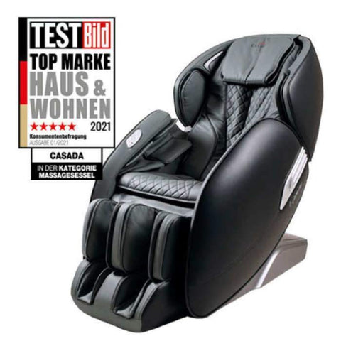 L'imposant - Casada AlphaSonic II-fauteuil de massage-rouge-noir-fauteuil de massage en similicuir monde